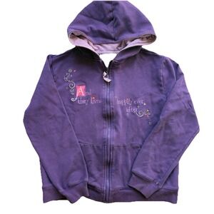 Disney Store Disney Princess Embroidered Full Zip Hoodie Jacket Fleece L (10/12)